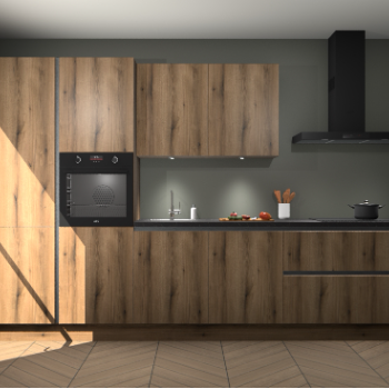 Goud Eiken greeploze keuken Selfoss 95729