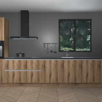 Goud Eiken greeploze keuken Quito 35421