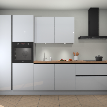 Sneeuwwitte hoogglans greeploze keuken Selfoss 95825