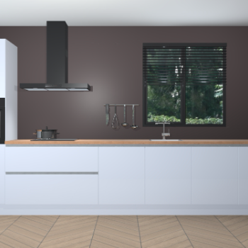 Sneeuwwitte hoogglans greeploze keuken Quito 95930