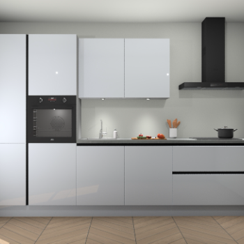 Sneeuwwitte hoogglans greeploze keuken Selfoss 95835