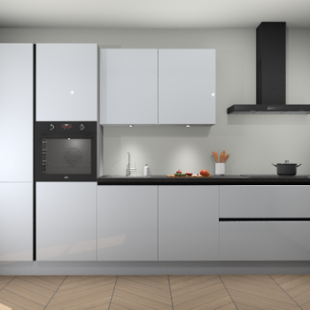 Sneeuwwitte hoogglans greeploze keuken Selfoss 95841