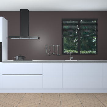 Sneeuwwitte hoogglans greeploze keuken Quito 95948