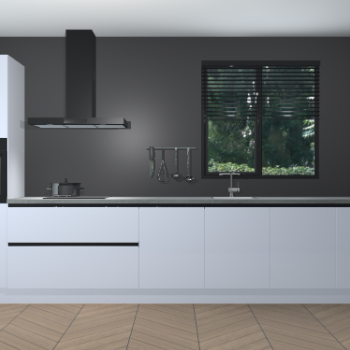 Sneeuwwitte hoogglans greeploze keuken Quito 95951