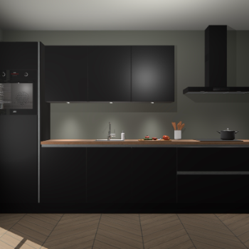 Zwarte greeploze keuken Asmara 97491