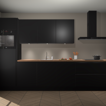 Zwarte greeploze keuken Asmara 97494