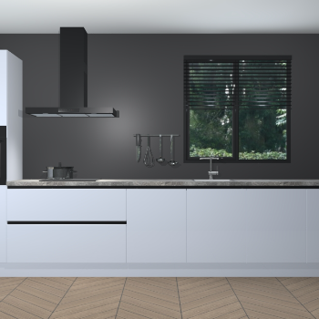 Sneeuwwitte hoogglans greeploze keuken Quito 95983