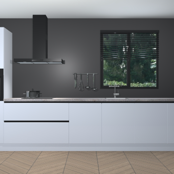 Sneeuwwitte hoogglans greeploze keuken Quito 95991