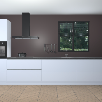 Sneeuwwitte hoogglans greeploze keuken Quito 95995