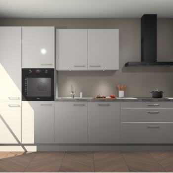 Zijdegrijze hoogglans keuken Selfoss 95999