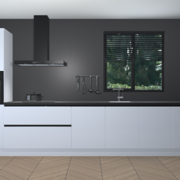 Sneeuwwitte hoogglans greeploze keuken Quito 95998