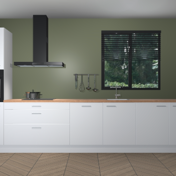 Zijdegrijze hoogglans keuken Quito 96299