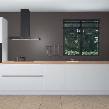 Zijdegrijze hoogglans greeploze keuken Quito 96300