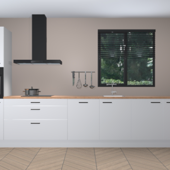 Zijdegrijze hoogglans keuken Quito 96302