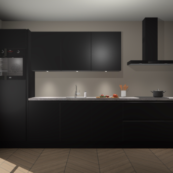 Zwarte greeploze keuken Asmara 97532