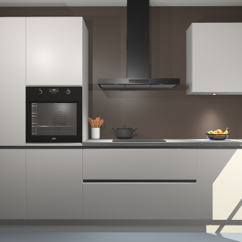 Zijdegrijze greeploze keuken Athene 67694