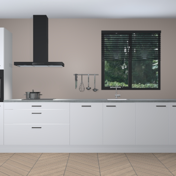 Zijdegrijze hoogglans keuken Quito 96310