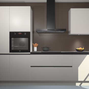 Zijdegrijze greeploze keuken Athene 67702