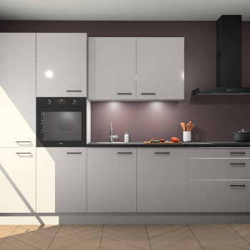 Zijdegrijze hoogglans keuken Selfoss 96015