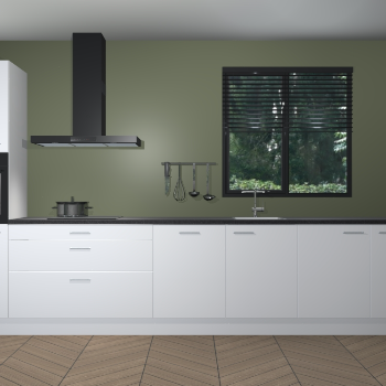 Zijdegrijze hoogglans keuken Quito 96315