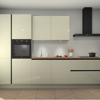 Magnolia hoogglans greeploze keuken Selfoss 96068