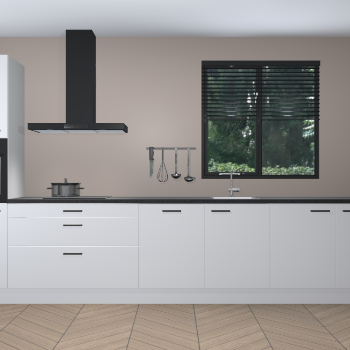 Zijdegrijze hoogglans keuken Quito 96318