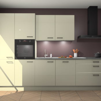 Magnolia hoogglans keuken Selfoss 96073