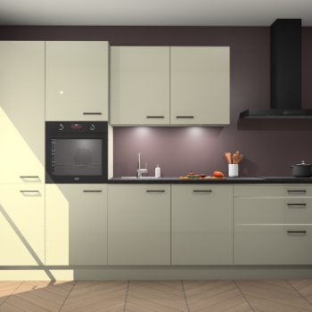 Magnolia hoogglans keuken Selfoss 96079