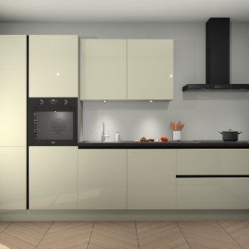 Magnolia hoogglans greeploze keuken Selfoss 96080