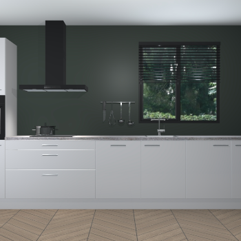 Zijdegrijze hoogglans keuken Quito 96327