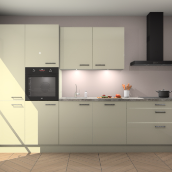 Magnolia hoogglans keuken Selfoss 96084