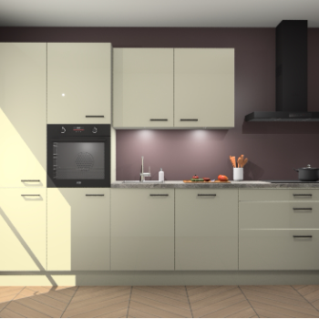 Magnolia hoogglans keuken Selfoss 96085