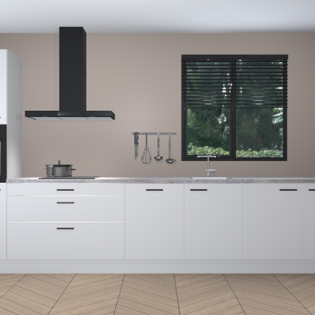 Zijdegrijze hoogglans keuken Quito 96331