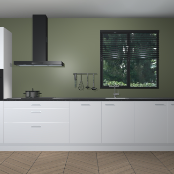 Zijdegrijze hoogglans keuken Quito 96335