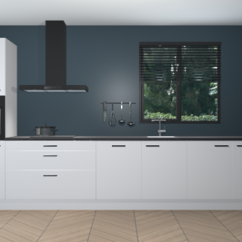 Zijdegrijze hoogglans keuken Quito 96337