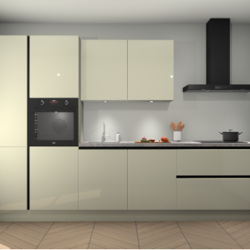 Magnolia hoogglans greeploze keuken Selfoss 96092