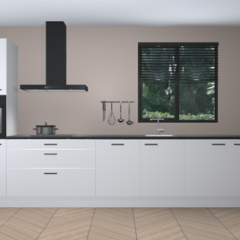 Zijdegrijze hoogglans keuken Quito 96338