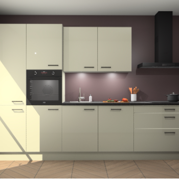 Magnolia hoogglans keuken Selfoss 96097