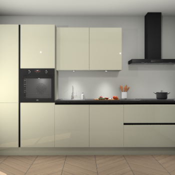 Magnolia hoogglans greeploze keuken Selfoss 96098