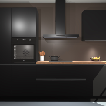 Zwarte greeploze keuken Athene 67903