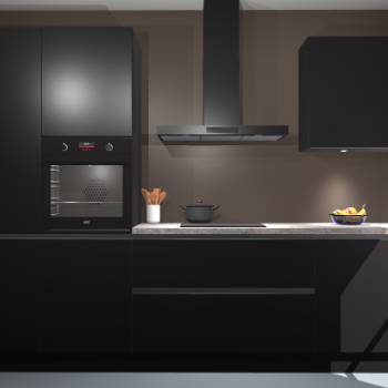 Zwarte greeploze keuken Athene 67948