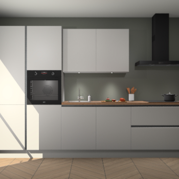 Zijdegrijze greeploze keuken Selfoss 96429