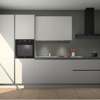 Zijdegrijze greeploze keuken Selfoss 96448