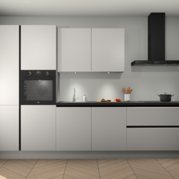 Zijdegrijze greeploze keuken Selfoss 96457