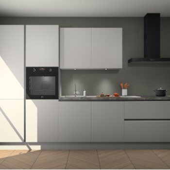 Zijdegrijze greeploze keuken Selfoss 96460