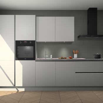 Zijdegrijze greeploze keuken Selfoss 96472