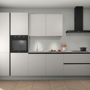 Zijdegrijze greeploze keuken Selfoss 96475