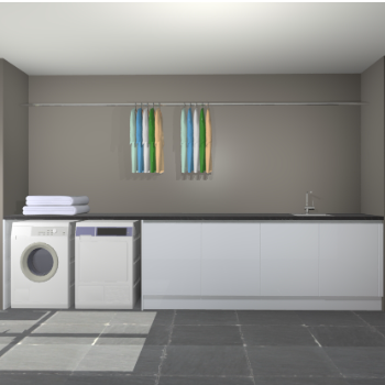 Hoogglans sneeuwwitte waskamer Congo 98106