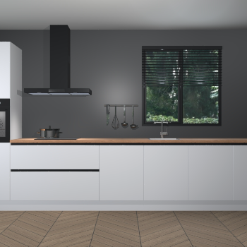 Zijdegrijze greeploze keuken Quito 35639