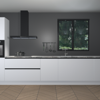 Zijdegrijze greeploze keuken Quito 35657